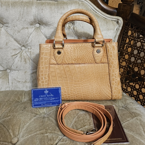 JRA authentic/real croco leather unused 2 way bag - Picture 2 of 6